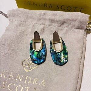 Kendra Scott Iridescent Blue-Green Earrings